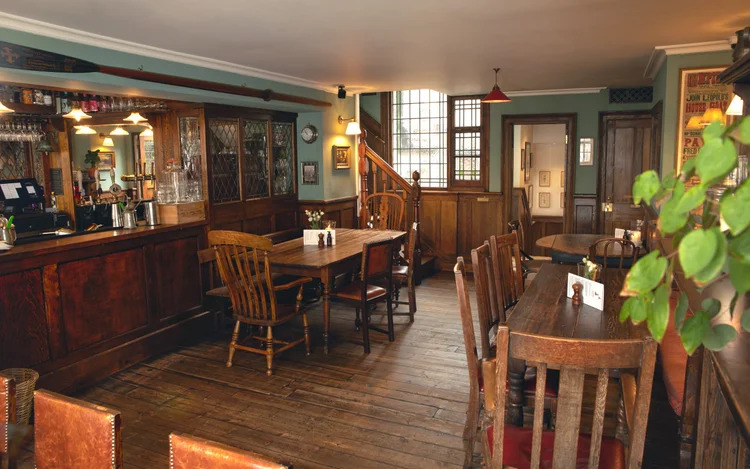 The Fox & Pheasant interior bar area